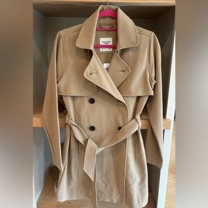 Abercrombie & Fitch Tan Trench Coat with Belted Waist